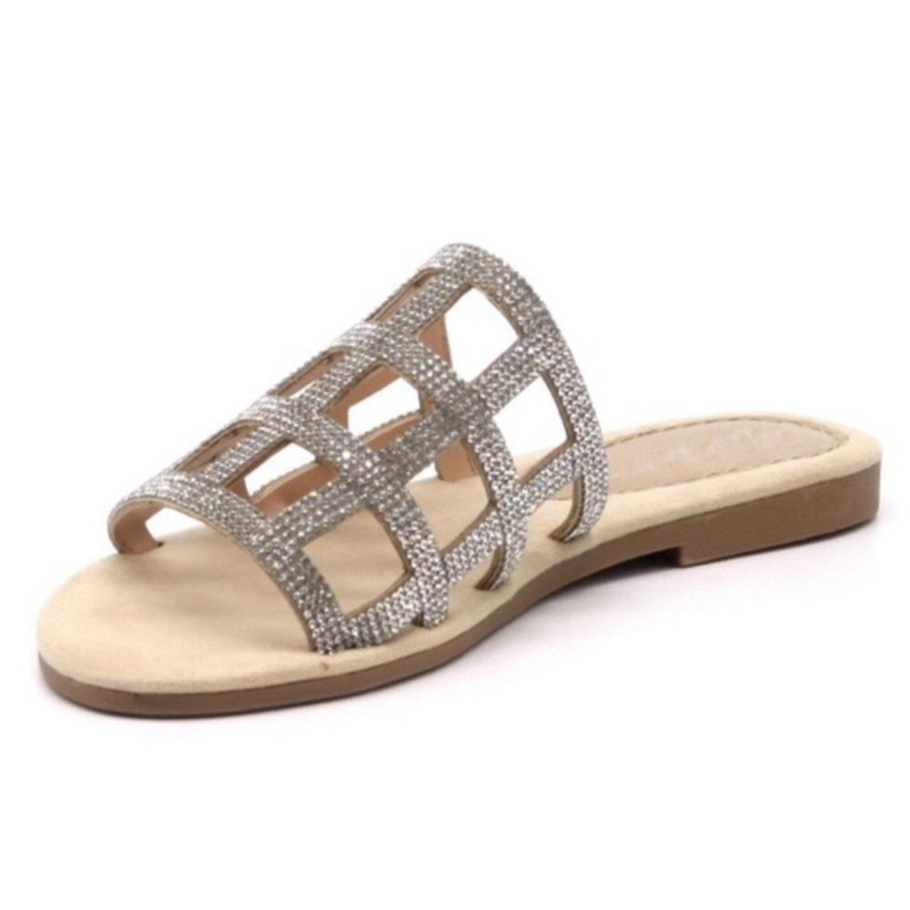 Bling! Bling! Sparkly Silver Rhinestone Grid Slide - Picture 8 of 8